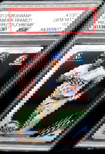 Wander Franco 2019 Bowman Chrome RC Rookie Card # 100 Graded PSA Gem Mint 10