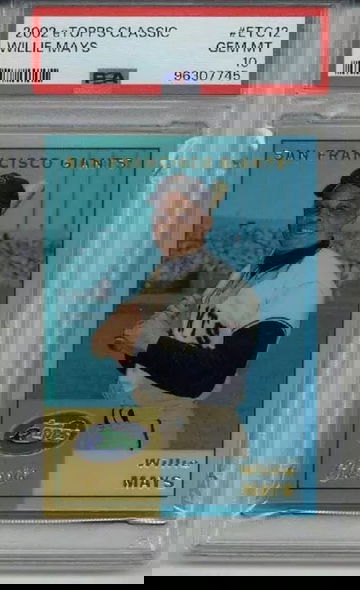 2002 eTOPPS CLASSIC #ETC12 WILLIE MAYS BASEBALL CARD GIANTS PSA 10 LOW POP