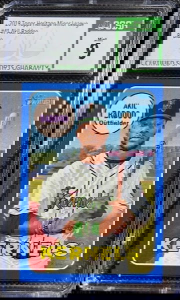 2018 Topps Heritage Minor League Edition Blue /99 Akil Baddoo #41 CSG 9 Mint