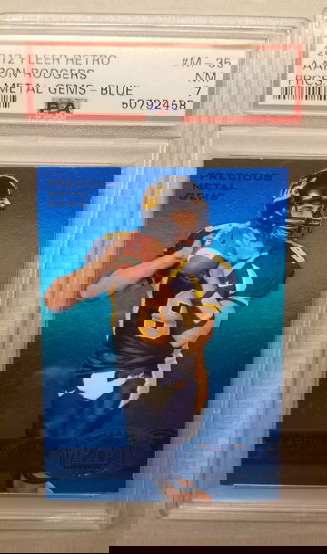 RARE 2012 Fleer Retro Aaron Rodgers Precious Metal Gems Blue  #M-35 35/50