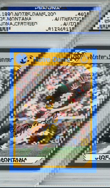 JOE MONTANA 1990 Notre Dame Collegiate Collection PSA DNA Auto Autograph 49ers