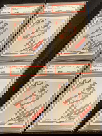 Kawhi Leonard 2019 Optic PSA 9 - Lot of 4