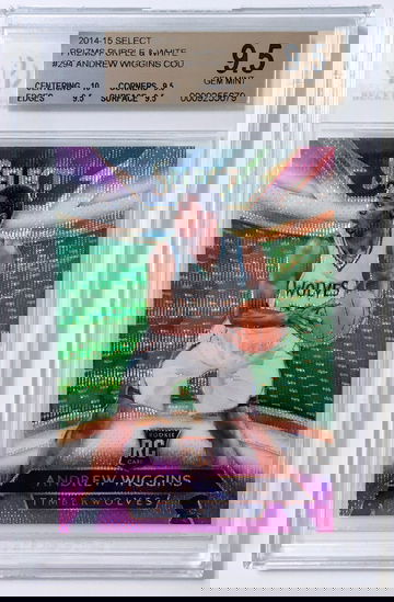 2014 Panini Select Purple & White Prizm #294 Andrew Wiggins Courtside BGS 9.5 Gem Mint