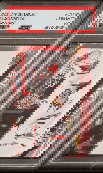 2022 Upper Deck Series 1 UD Canvas Young Guns Lukas Dostal #C113 RC PSA 10