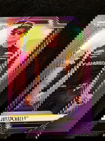 2025 Panini Prizm Racing Nascar  Justin Haley  Purple Prizm  /99  #7
