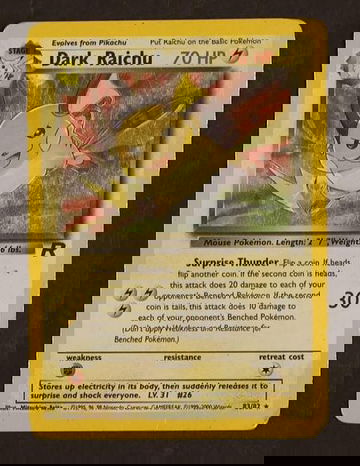 2000 Pokémon Team Rocket Dark Raichu #83/82 Holo Secret Rare