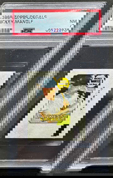 1969 Topps Decals Mickey Mantle PSA 7