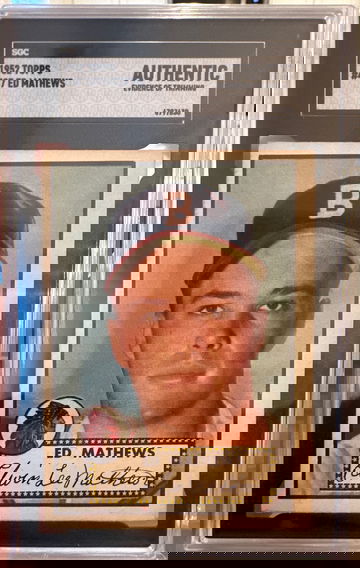 1952 Topps Ed Mathews SGC AUTH 