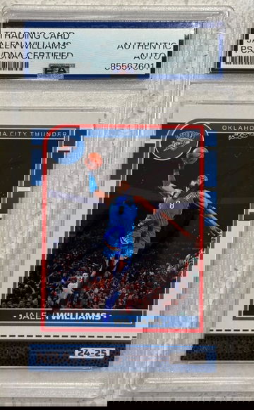 2024-25 Panini NBA Hoops #201 Jalen Williams signed PSA Authentic Auto OKC Thunder