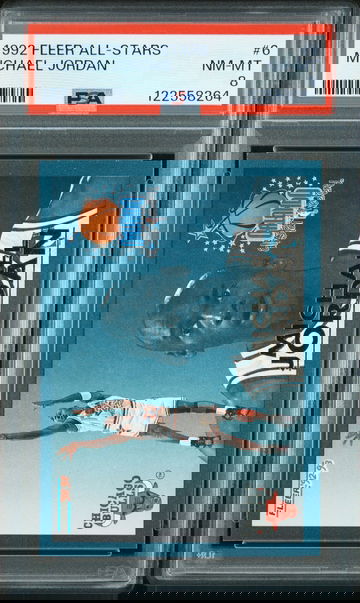 1992 FLEER ALL-STARS MICHAEL JORDAN #6 PSA 8