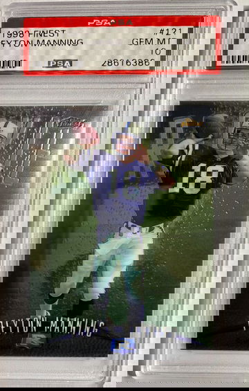 1998 Topps Finest Peyton Manning Rookie Card #121 RC Colts PSA 10 Gem Mint HOF