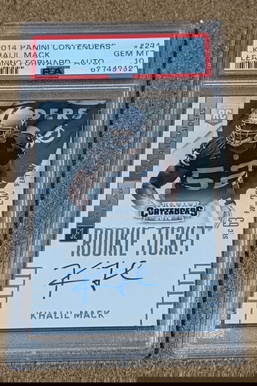 2014 Contenders 🏈 KHALIL MACK #224  Rookie Ticket Auto PSA 10 Raiders RC 🔥