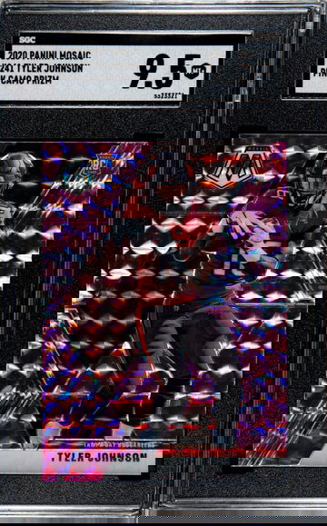 SGC 9.5 2020 Panini Mosaic Tyler Johnson Pink Camo Prizm Refractor Rookie # 241