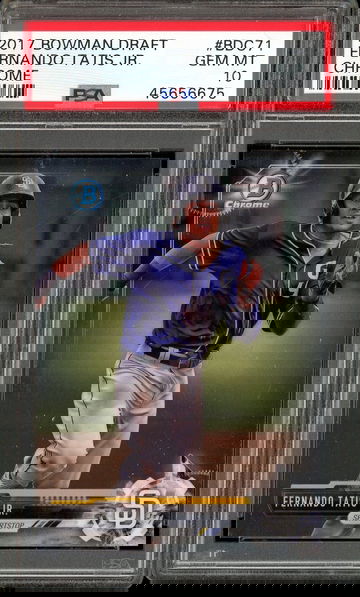 FERNANDO TATIS JR PSA 10 RC 2017 BOWMAN DRAFT CHROME #BDC71 GEM MINT