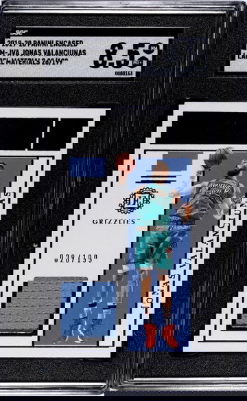 2019 Encased #LM-JVA Jonas Valanciunas Label Materials /199 SGC 8.5