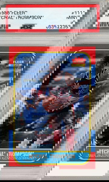 1986 FLEER MYCHAL THOMPSON #111 PSA 9 MINT