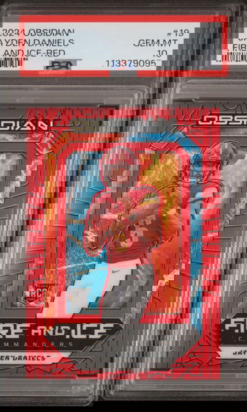 2024 Obsidian Fire and Ice Red Jayden Daniels #19 /75 PSA 10