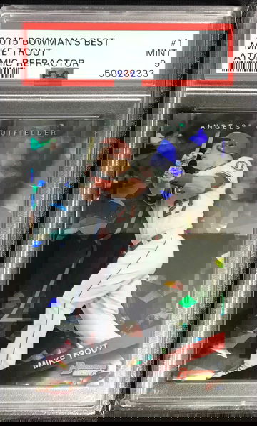 2015 Bowman’s Best Mike Trout Atomic Refractor PSA 9 MINT