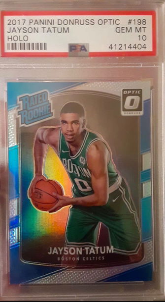 2017-18 Optic Jayson Tatum Holo Prizm PSA 10 Pop (163) 