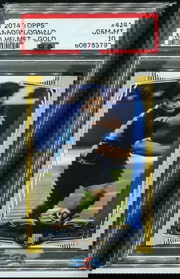 2014 Topps Chrome #175 Aaron Donald Rams RC Rookie Gold /2014 PSA 10 POP 8