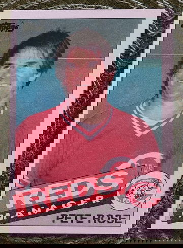 Pete Rose 1985 Topps #547 Reds Manager & Checklist