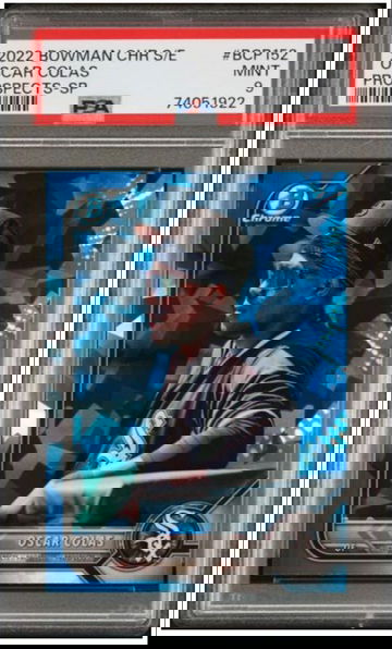 2022 Bowman Chrome Sapphire Oscar Colas SP PSA 9