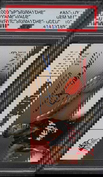 2003 SP Signature Authentic Gold Dwyane Wade ROOKIE RC AUTO /50 PSA 10 GEM MINT