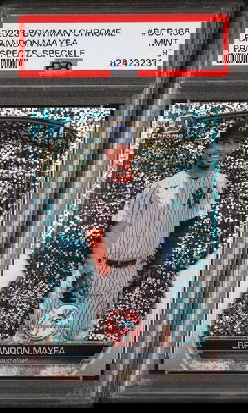 2023 Bowman Chrome Prospects Brandon Mayea Speckle Refractor #BCP188 PSA 9 [BL-3C.8]