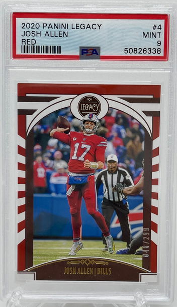 2020 Panini Legacy Josh Allen Red PSA 9 MINT /299