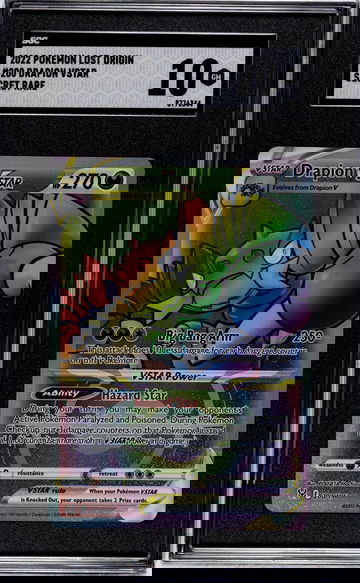 2022 Pokémon Sword & Shield Lost Origin Rainbow Rare Drapion #200/196 SGC 10