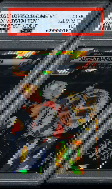 2020 Topps Chrome Sapphire Max Verstappen Gold Refractor /50 #179 