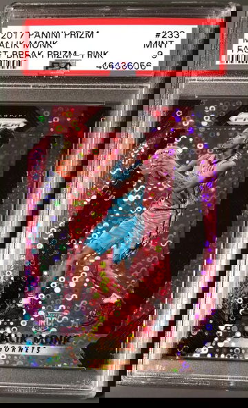 2017-18 Panini Prizm Malik Monk /50 Fast Break Pink PSA 9