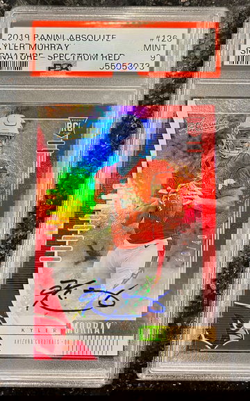 2019 ABSOLUTE KYLER MURRAY SIGNATURE ROOKIE RC #126 SPECTRUM RED /40 PSA 9 🔥