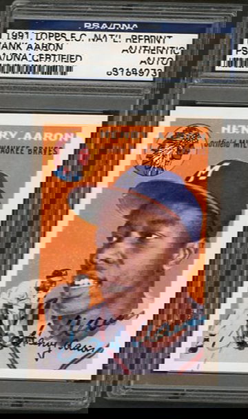1991 Topps East Coast National Reprint Hank Aaron Autograph [BL-1C.26]