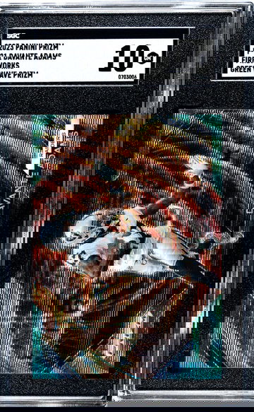 2023 Panini Prizm Fireworks Green Wave Prizm Davante Adams #F-21 SGC 10