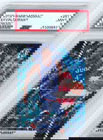 2019 Kevin Durant Panini Mosaic Genesis USA PSA 9