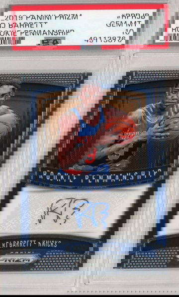 RJ Barrett Prizm Rookie Penmanship PSA 10