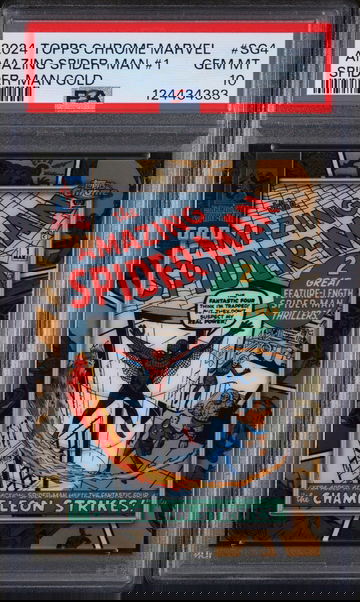 2024 Topps Chrome Marvel Spider-Man Gold Amazing Spider Man #SG4 PSA 10