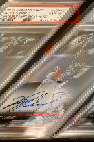 2017 Bowman Draft Kacy Clemens Chrome Auto PSA 10