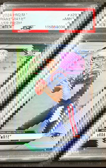 2024 Panini Prizm Drake Maye Silver #329 RC Rookie PSA 9