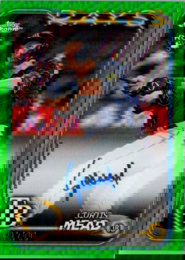 2024 Topps Chrome Update Curtis Mead Auto RC Green Refractor Rookie #/99 Rays