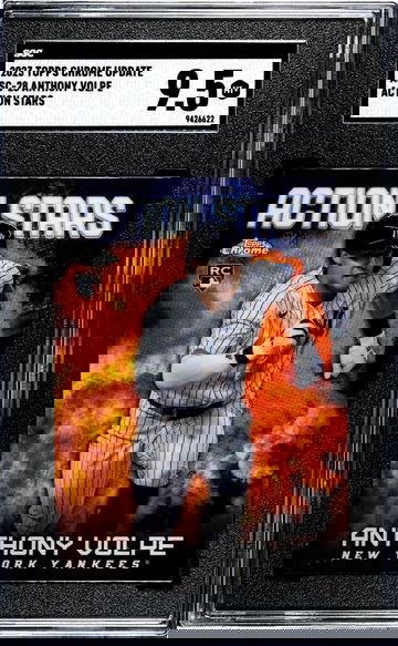 2023 Topps Chrome Update #ASC-28 Anthony Volpe Action Stars SGC 9.5