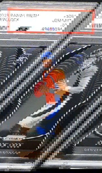 2019 Prizm Base Drew Lock RC Rookie PSA 10 Gem Mint