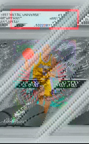 Kobe Bryant 1997 Metal Universe Planet Metal #3 - PSA 9 Mint