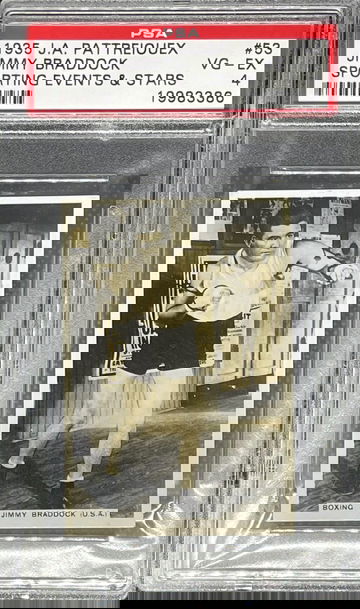 1935 J.A. Pattreiouex Sporting Events & Stars #53 Jimmy Braddock PSA 4