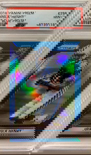 2016 Panini Prizm #298 Derrick Henry Light Blue Prizm #'d 101/199 PSA 9 MINT