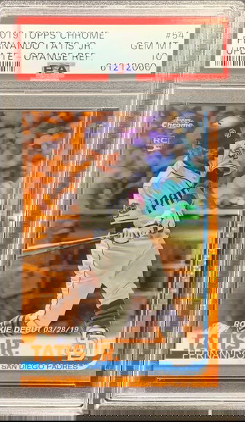 2019 Topps Chrome Update Fernando Tatis Jr Orange Refractor /25 PSA 10