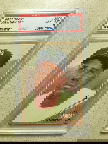 1962 Topps #500 Duke Snider PSA 6 EX-MT DODGERS HOF