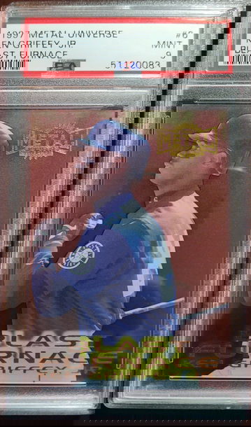 1997 Metal Universe Ken Griffey Jr. Blast Furnace #6 PSA 9