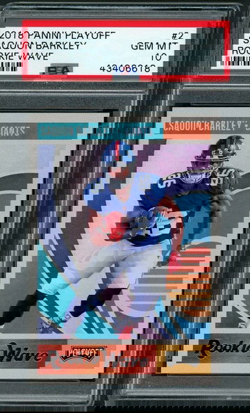 2018 Panini Playoff Saquon Barkley #2 Rookie Wave PSA GEM MINT 10